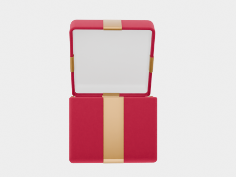 Elegant Gift Box Low-poly 3D मॉडल