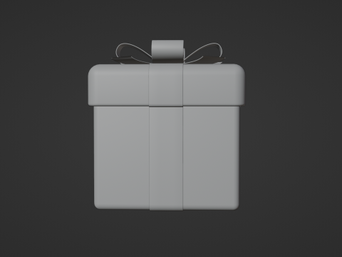 Elegant Gift Box Low-poly 3D मॉडल