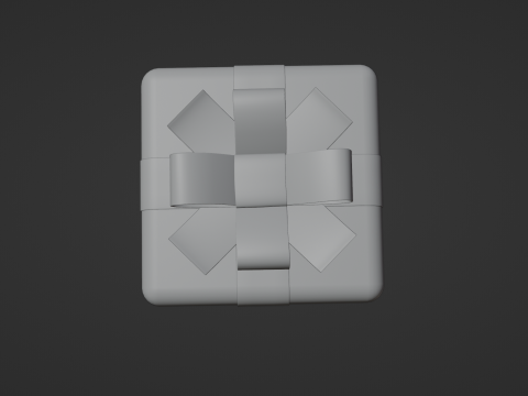 Elegant Gift Box Low-poly 3D मॉडल