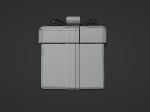 Elegant Gift Box Low-poly 3D मॉडल
