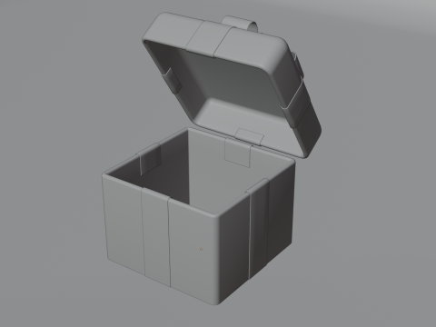 Elegant Gift Box Low-poly 3D मॉडल