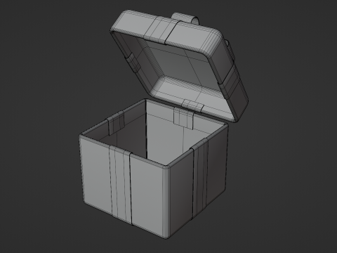 Elegant Gift Box Low-poly 3D मॉडल
