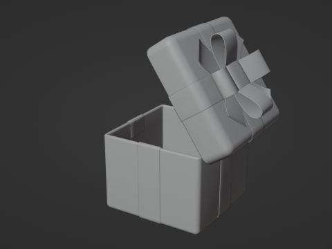 Elegant Gift Box Low-poly 3D मॉडल