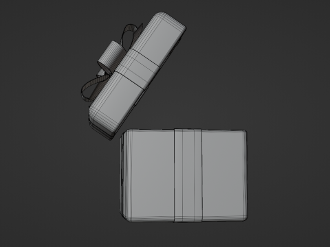 Elegant Gift Box Low-poly 3D मॉडल
