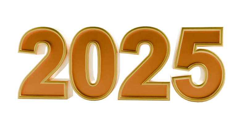 3D Year 2025 Numbers Design 3D 모델 .c4d .max .obj .3ds .fbx .stl .blend