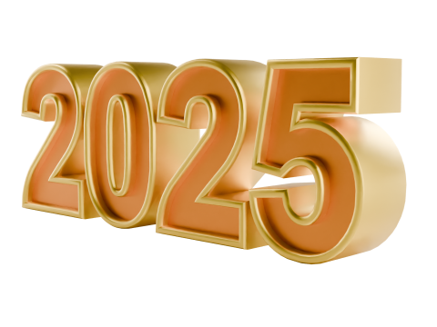 3D Year 2025 Numbers Design 3D 모델