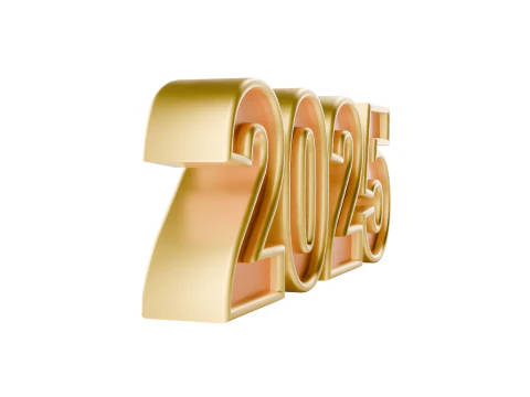 3D Year 2025 Numbers Design 3D Model