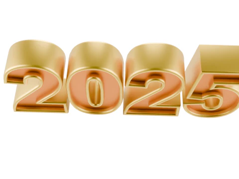 3D Year 2025 Numbers Design 3D Model