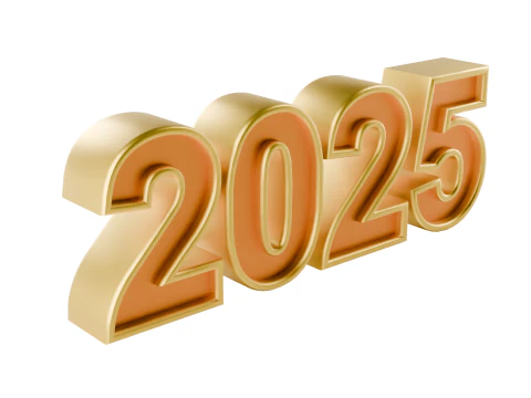 3D Year 2025 Numbers Design 3D Model