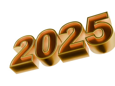 3D Year 2025 Numbers Design 3D 모델
