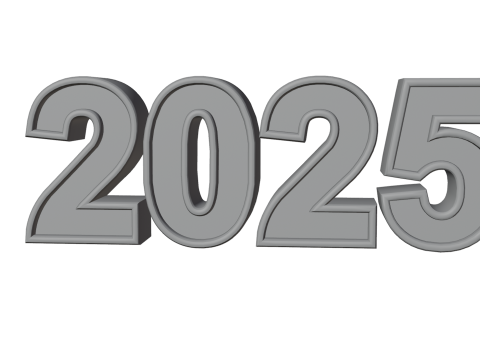 3D Year 2025 Numbers Design 3D 모델