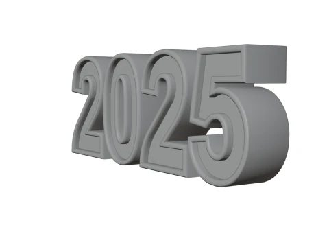3D Year 2025 Numbers Design 3D Model