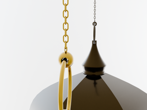 Elegant Ramadan Eid Lantern Set Black and Gold Low-poly 3Dモデル