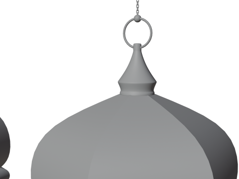 Elegant Ramadan Eid Lantern Set Black and Gold Low-poly 3Dモデル