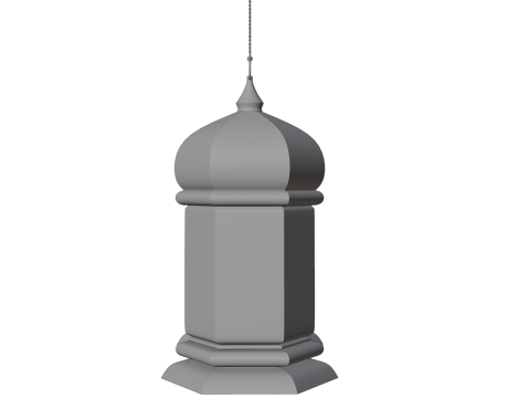 Elegant Ramadan Eid Lantern Set Black and Gold Low-poly 3Dモデル
