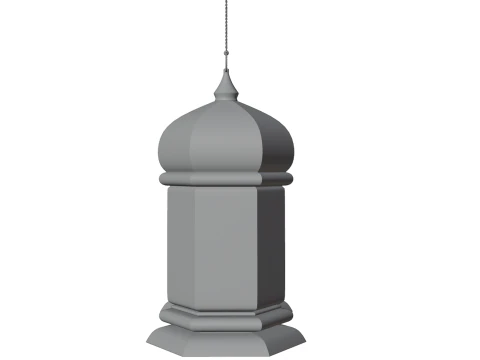 Elegant Ramadan Eid Lantern Set Black and Gold Low-poly 3D Model