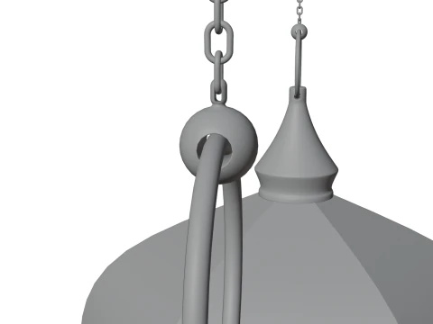 Elegant Ramadan Eid Lantern Set Black and Gold Low-poly 3D Model