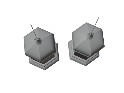 Elegant Ramadan Eid Lantern Set Black and Gold Low-poly 3Dモデル