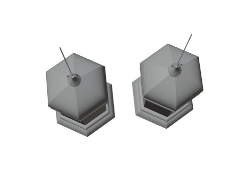 Elegant Ramadan Eid Lantern Set Black and Gold Low-poly 3D Model
