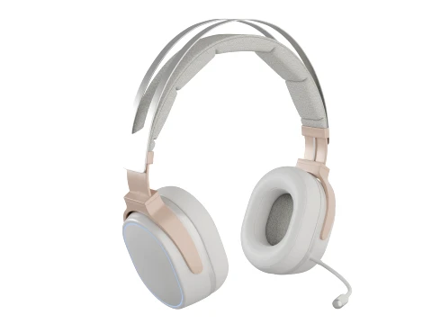 Modern Wireless Gaming Headphones with LED Light and Boom Mic 3D Model