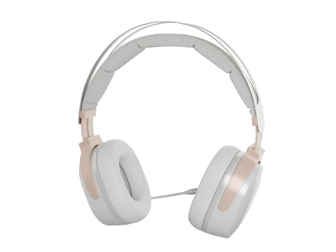 Modern Wireless Gaming Headphones with LED Light and Boom Mic 3D Model