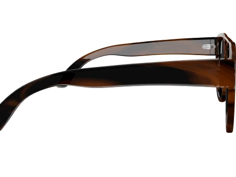 Stylish Eyewear Tortoise Shell Sunglasses Low-poly 3D Model