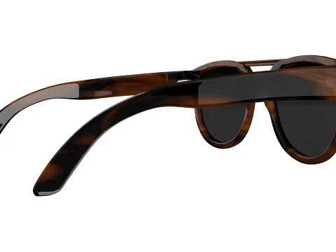 Stylish Eyewear Tortoise Shell Sunglasses Low-poly 3D Model