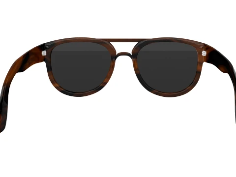 Stylish Eyewear Tortoise Shell Sunglasses Low-poly 3D Model