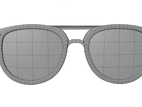 Stylish Eyewear Tortoise Shell Sunglasses Low-poly 3D Model