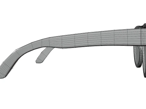 Stylish Eyewear Tortoise Shell Sunglasses Low-poly 3D Model