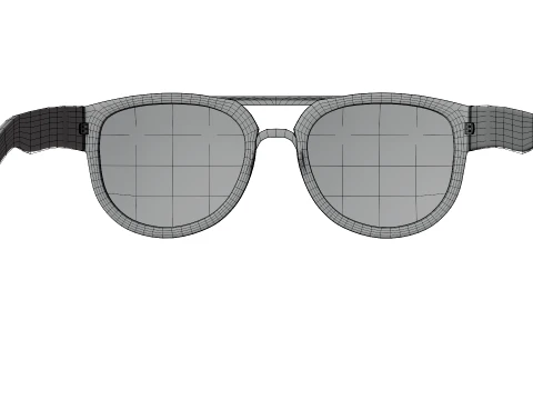 Stylish Eyewear Tortoise Shell Sunglasses Low-poly 3D Model