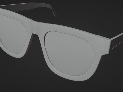 Stylish Black Sunglasses Low-poly 3D Model