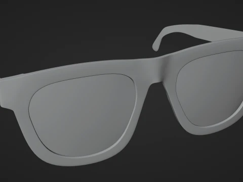 Stylish Black Sunglasses Low-poly 3D Model