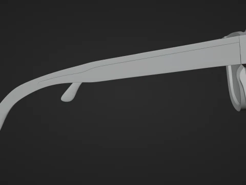 Stylish Black Sunglasses Low-poly 3D Model