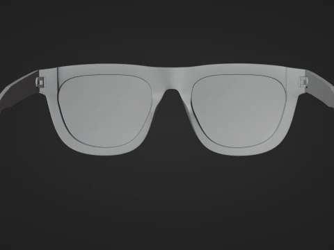 Stylish Black Sunglasses Low-poly 3D Model