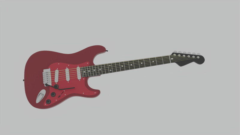Guitar 3Dモデル .c4d .max .obj .3ds .fbx .stl .blend 