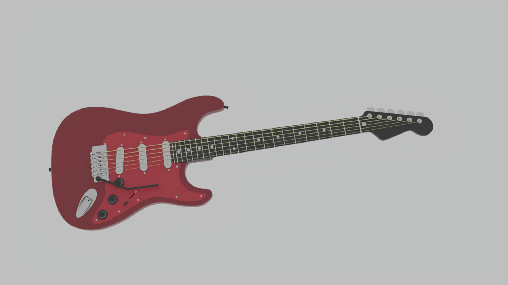Guitar 3D Model .c4d .max .obj .3ds .fbx .stl .blend 