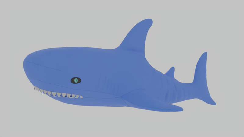 Shark toy 3D Model .c4d .max .obj .3ds .fbx .stl .blend 