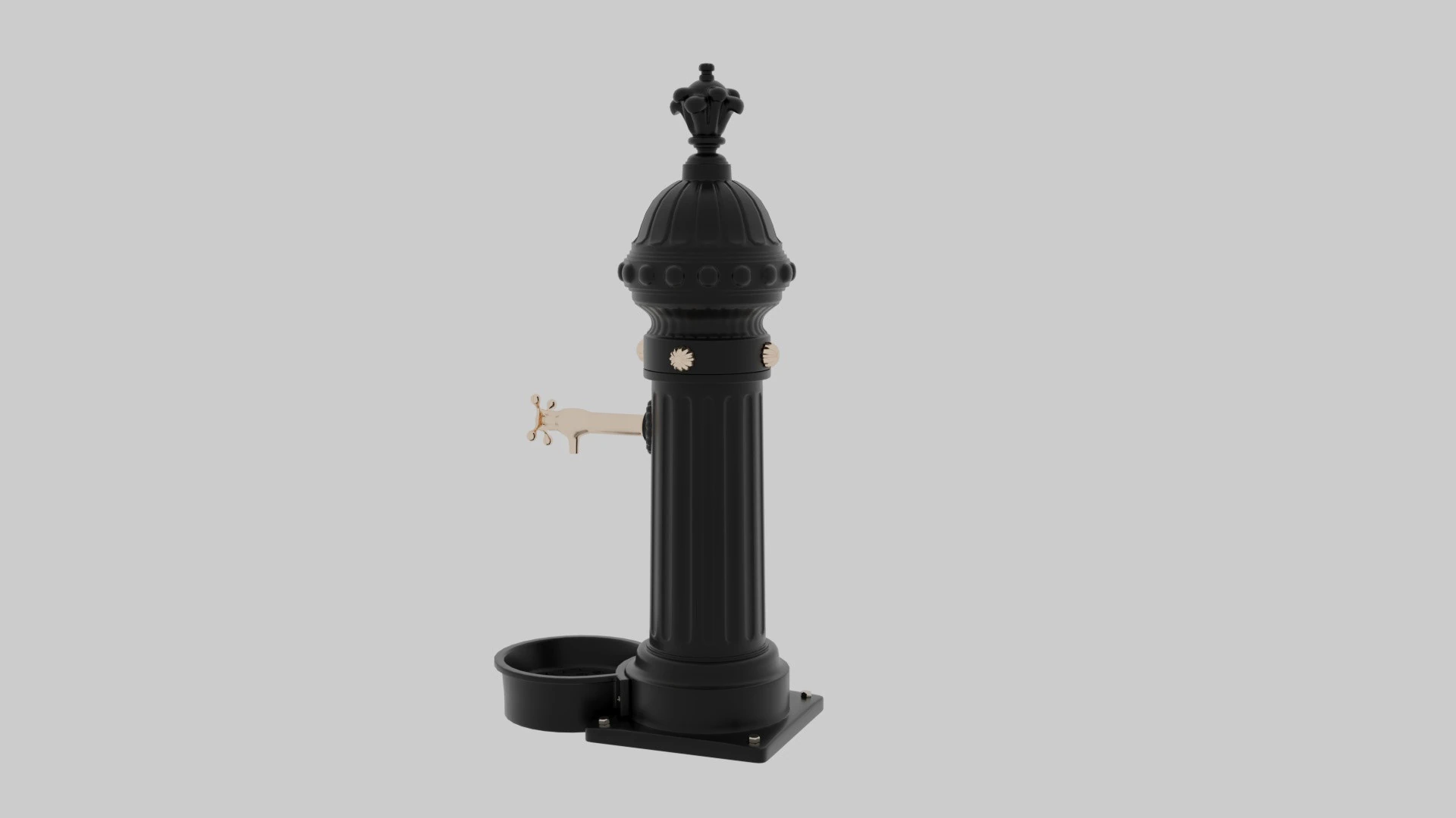 Water column 3D Model .c4d .max .obj .3ds .fbx .stl .blend 