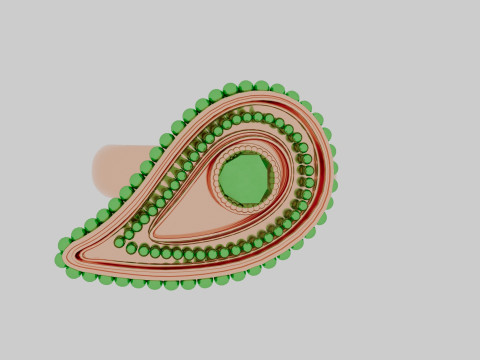 Golden ring Valentina 3D Model