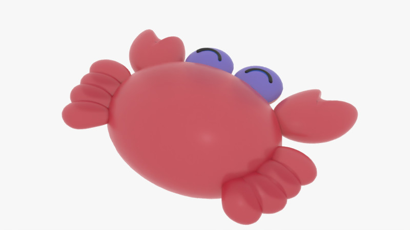Crab toy Model 3D .c4d .max .obj .3ds .fbx .stl .blend 