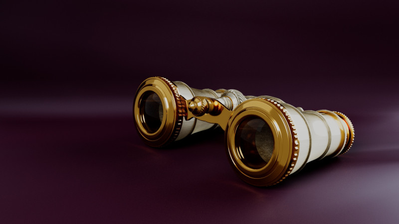 Theatre binoculars 3D Model .c4d .max .obj .3ds .fbx .stl .blend 