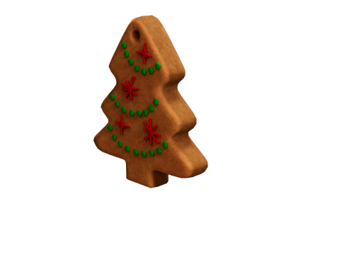 Gingerbread Christmas tree Model 3D