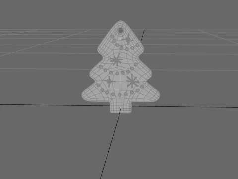 Gingerbread Christmas tree 3D Model