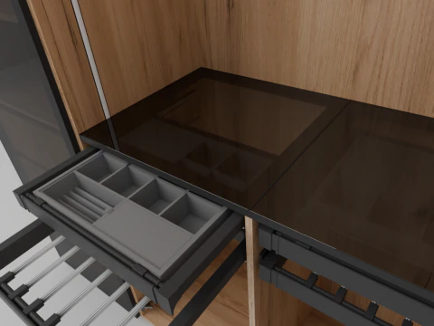 Modern Loft Closet with lighting 3D Model