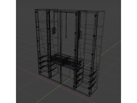 Modern Loft Closet with lighting 3D Модель