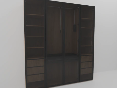 Modern Loft Closet with lighting 3D Model
