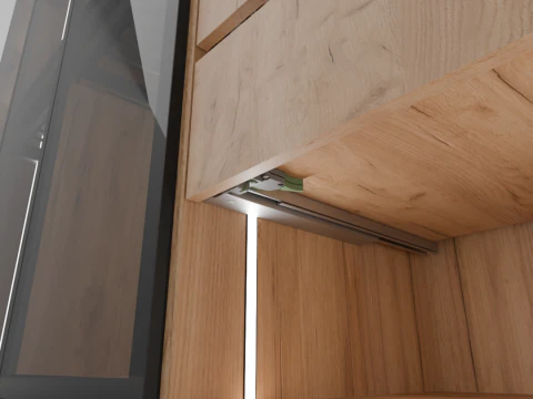 Modern Loft Closet with lighting 3D Model