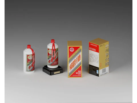 Butelka po alkoholu Moutai Model 3D