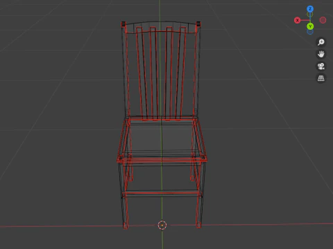 Chair in the bedroom 3D Model